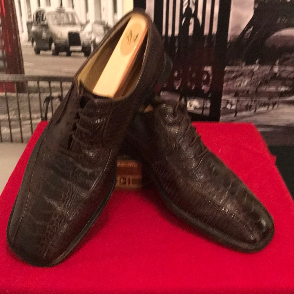 Belvedere Ostrich and lizard shoes
